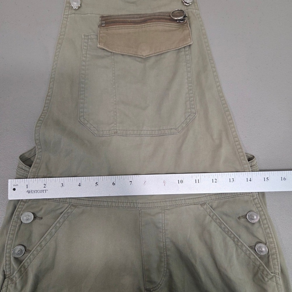 Hudson Womens Olive Green Bib Overalls S Skinny Cargo Gorpcore Made USA - Picture 13 of 16